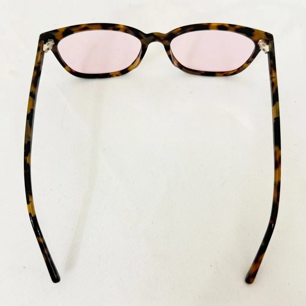 FIRMOO Judy162 Tortoise Brown Oversized M Glasses Pink Light Fashion Tint Non-RX
